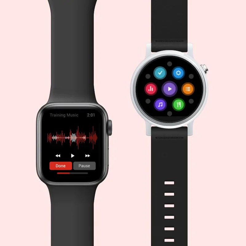 Image showing two smart watches and wearable apps